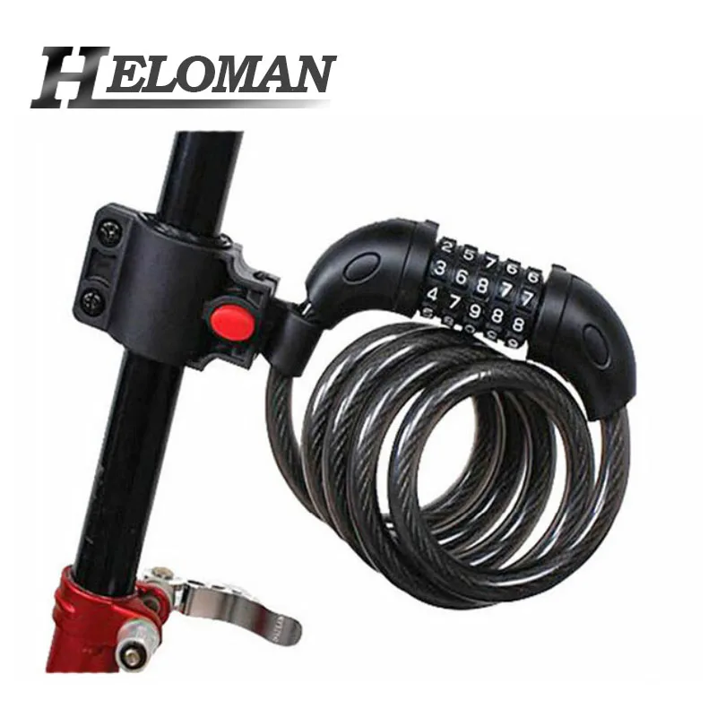 5 цифровой велосипедный замок Универсальный Противоугонный из нержавеющей стали