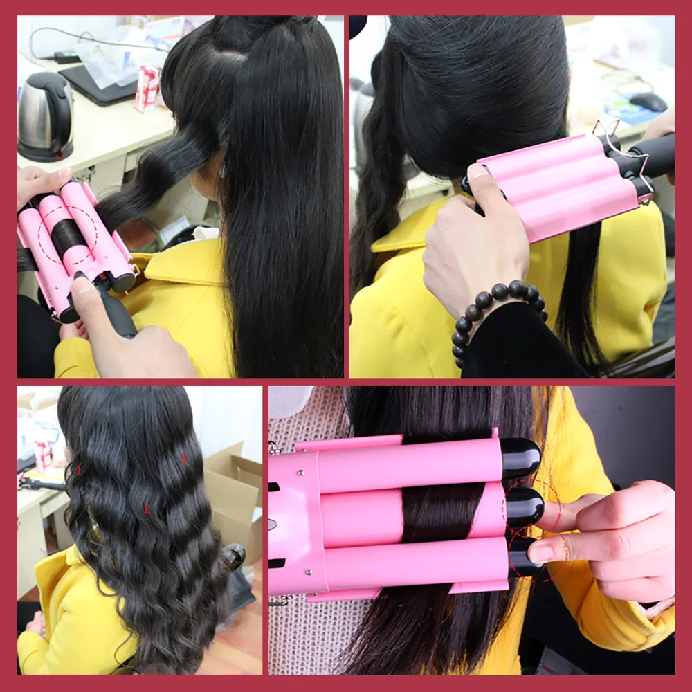 

3 Barrels Hair Curling Iron Automatic Perm Splint Ceramic Hair Curler Professional Hair Waver Styling Tools Hair Styler Wand