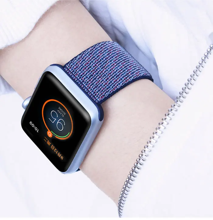 Спортивные петли для наручных часов Apple watch, версии 5 4 44 мм 40 мм, ремешок 42 мм, 38 мм, версия наручных часов Iwatch серии 5/4/3/2/1 двухслойного тканого нейлона браслет ремень