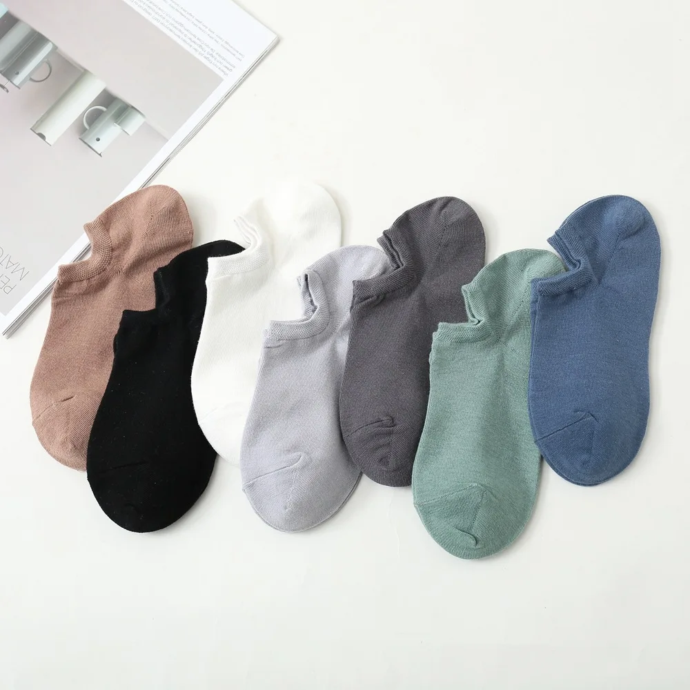 

Leisure boat socks men's fashion Yuanbao men's socks shallow invisible socks combed cotton spring and summer new casual men's so