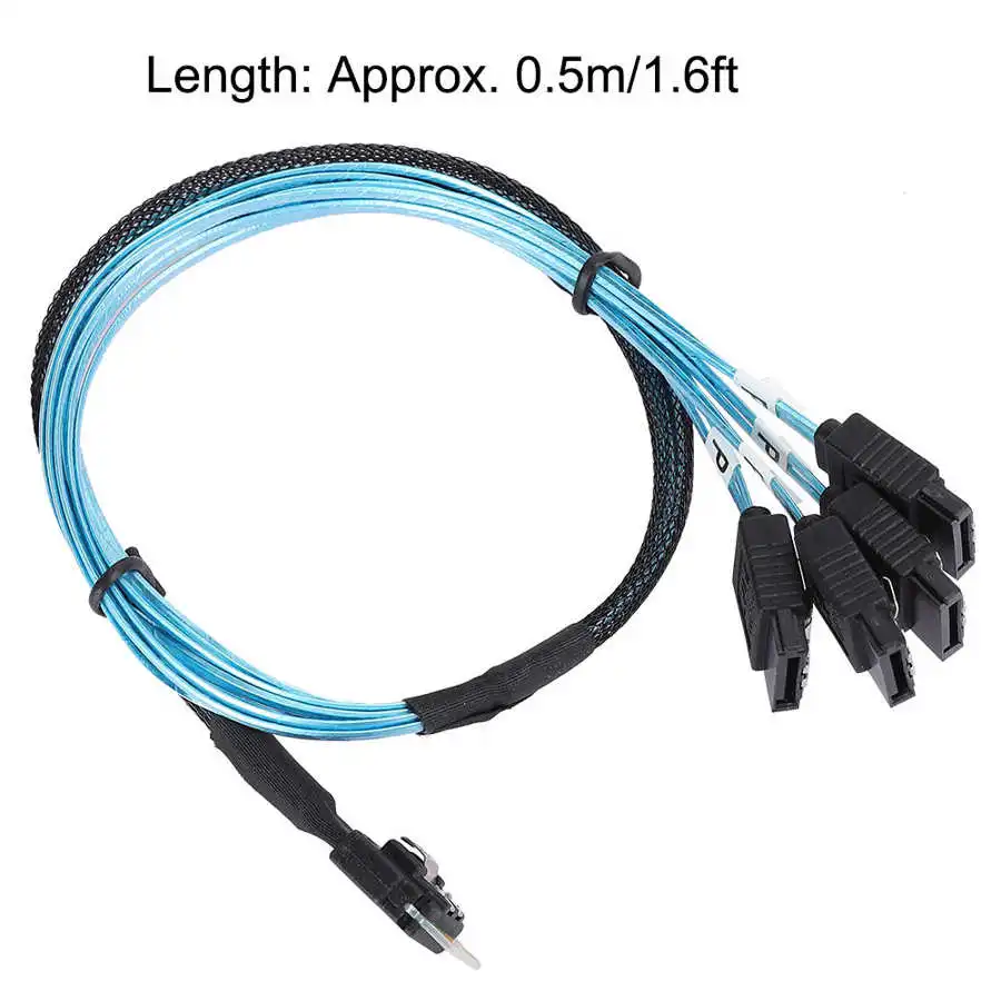 Кабельные Инструменты 12 Гбит/с соединительная линия MINI SAS 38p SFF-8654 к 4 x Sata серверные