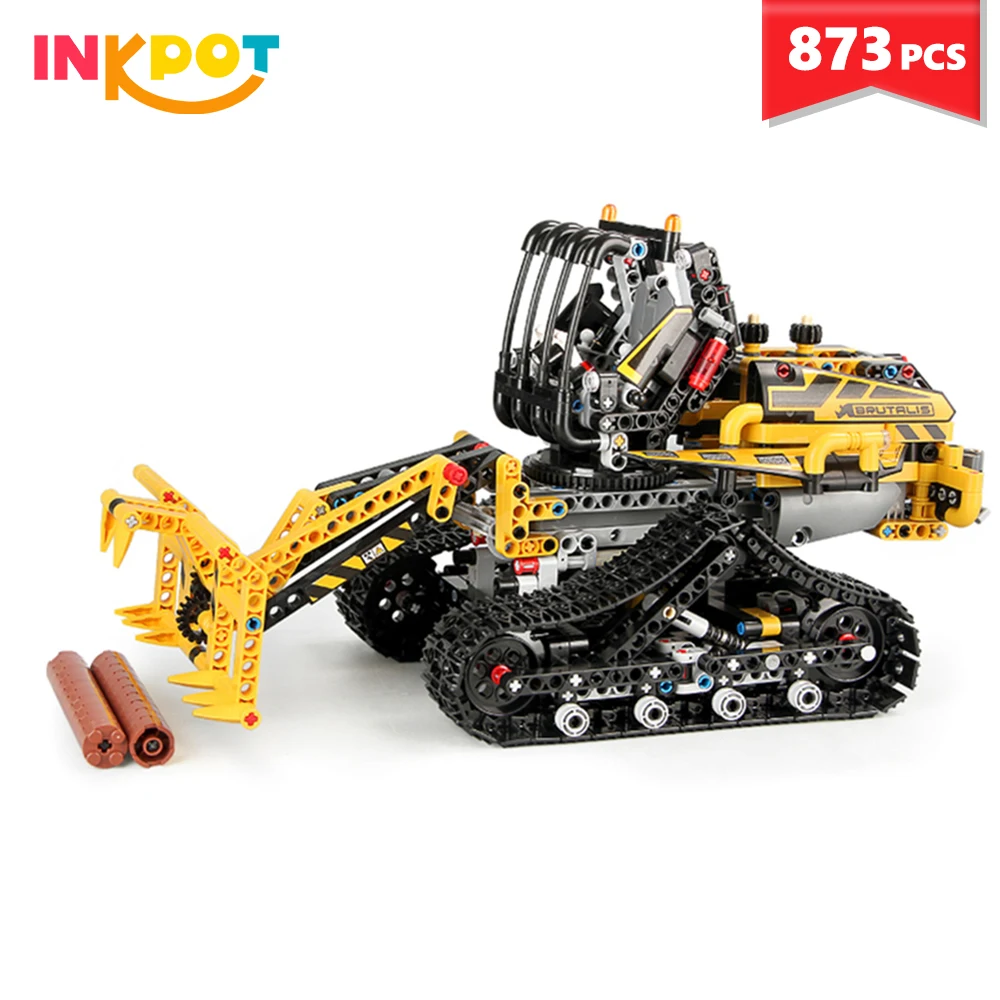 873 шт RC Лопата транспорт строительные блоки для автомобилей 2 4G пульт