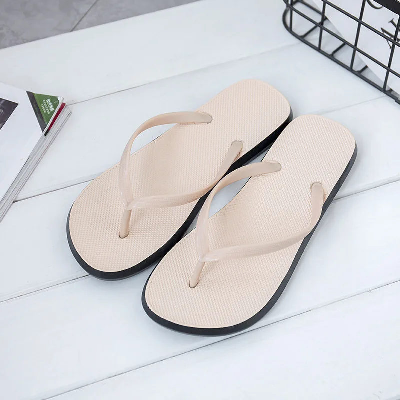 

Summer new style couple sandals and slippers, outer wear PVC flip slippers, non-slip flip-flops, female tide