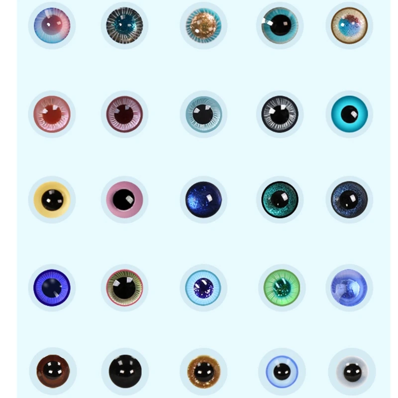 

L41D Eyeball 14mm Glass Material Green Blue Eyes Suitable For 1/3 1/4 Doll Accessories