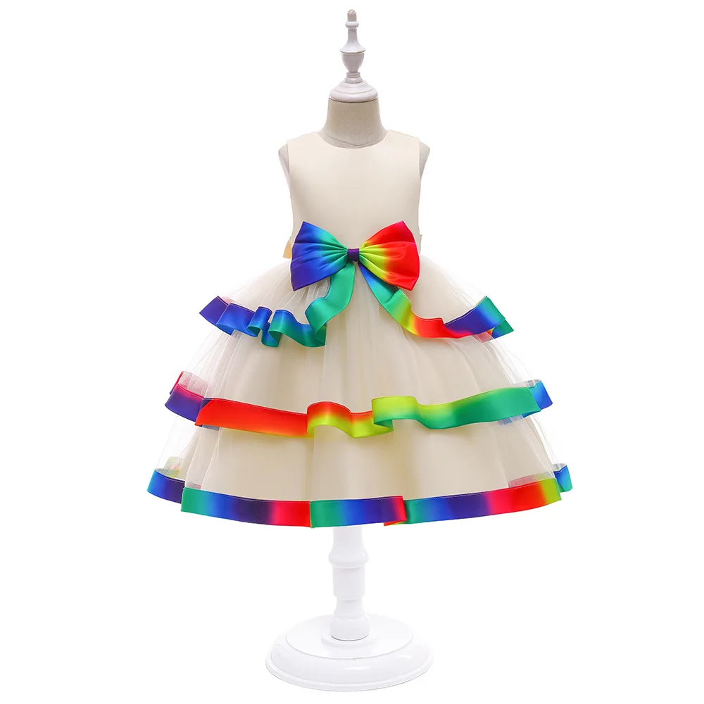 

New children's princess dress girls' party dress bow gauze skirt flower girl dresses for weddings