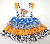 dress Очаровательное нарядное платье для девочек с героями мультфильмов; Лидер продаж; Детские платья с оборками - Цвет: dress
