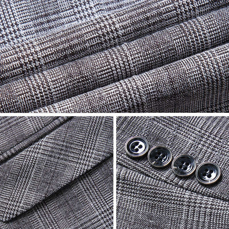 Мужской деловой костюм на каждый день Тонкий свадьбу английский стиль