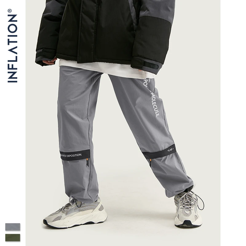 Брюки джоггеры INFLATION мужские свободные с принтом на молнии завязками прямые 93436W