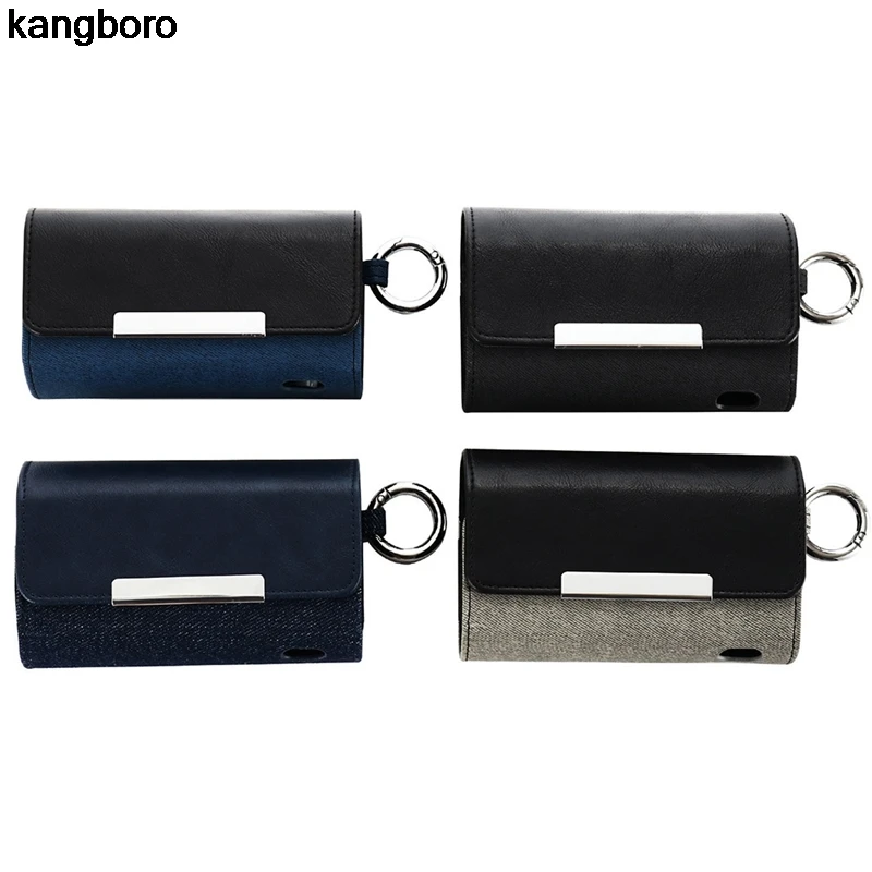 

For Iqos 3.0 New Flannel Side Open Storage Bag 4 5 Generation PU Leather Case With Metal Buckle 3.0 Duo Protective Ca