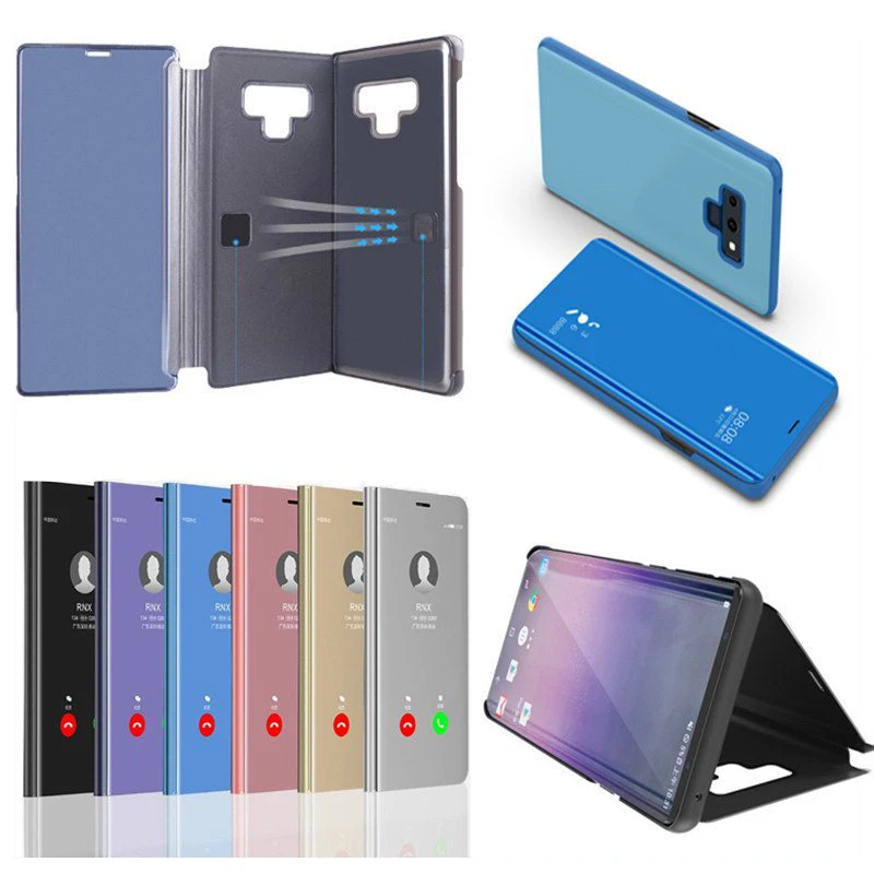 Smart Mirror Filp Leather case For Samsung Galaxy S8 S9 Plus Note 8 9 A30 A40 A50 A70 mirror Book Cover for A 30 40 A505 | Мобильные