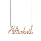 Ожерелье с именем Элизабет, персонализированное золотое ожерелье из нержавеющей стали для женщин, чокер с буквами алфавита, подвеска для девочек и мам, ювелирные изделия, подарок