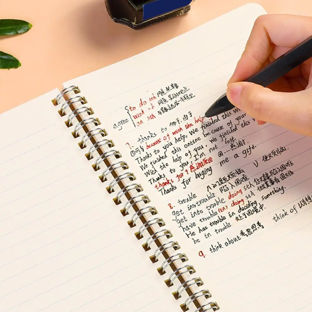 

A5 Transparent Cover Spiral Notebook Portable Paper Enjoy Writing School Notebook School Supplies