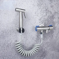 304 stainless steel toilet spray gun bidet shower nozzle pressurized handheld small shower head set toilet companion