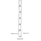 Uxcell устойчивая цепь катушки 1,2 м 2,95 мм толщиной 176Lbs с 2 дужками из нержавеющей стали