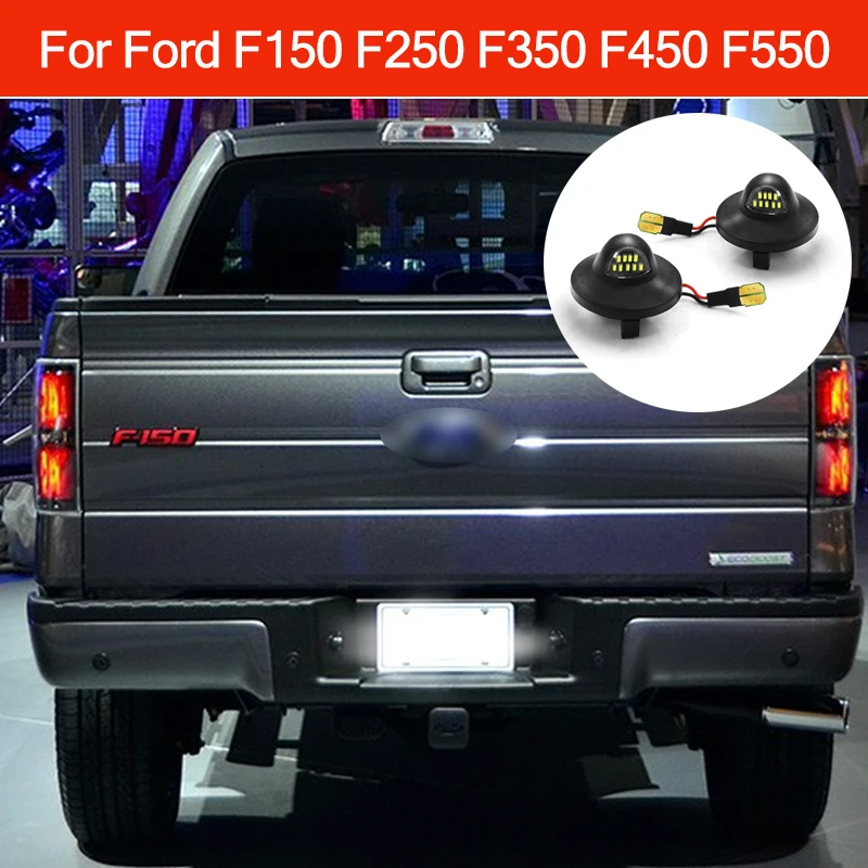 

For Ford F150 F250 F350 F450 F550 Super Duty Ranger Expedition Explorer LED License Plate Light Lamp Error Free Canbus 2Pcs