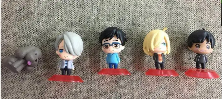 

5pcs/set YURI on ICE Katsuki Yuri Victor Nikiforov Anime New Action Figure New New Collection figures for friends gifts