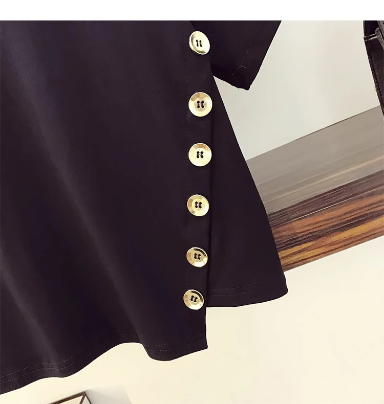 Женский комплект из двух предметов топ с коротким рукавом и боковые пуговицы