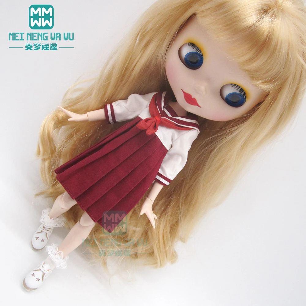 

Blyth Doll Clothes Tie school uniform skirt black, pink, burgundy, royal blue for Blyth Azone OB23 OB24 1/6 doll accessories
