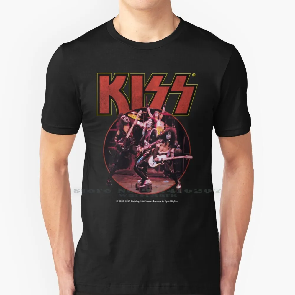 

Хлопковая футболка с надписью Kiss Band 6XL, поцелуй для любителей искусства, поцелуй группы, поцелуй музыки, поцелуй группы, фанат, демон, звезда, ...