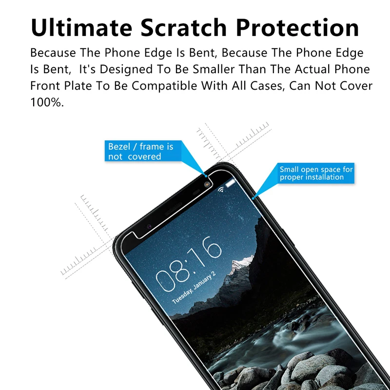 9H Hard Film Tempered Glass on For Samsung Galaxy A30 A40 A50 A10 Screen Protectors A3 A5 2016 A7 2017 | Мобильные телефоны и