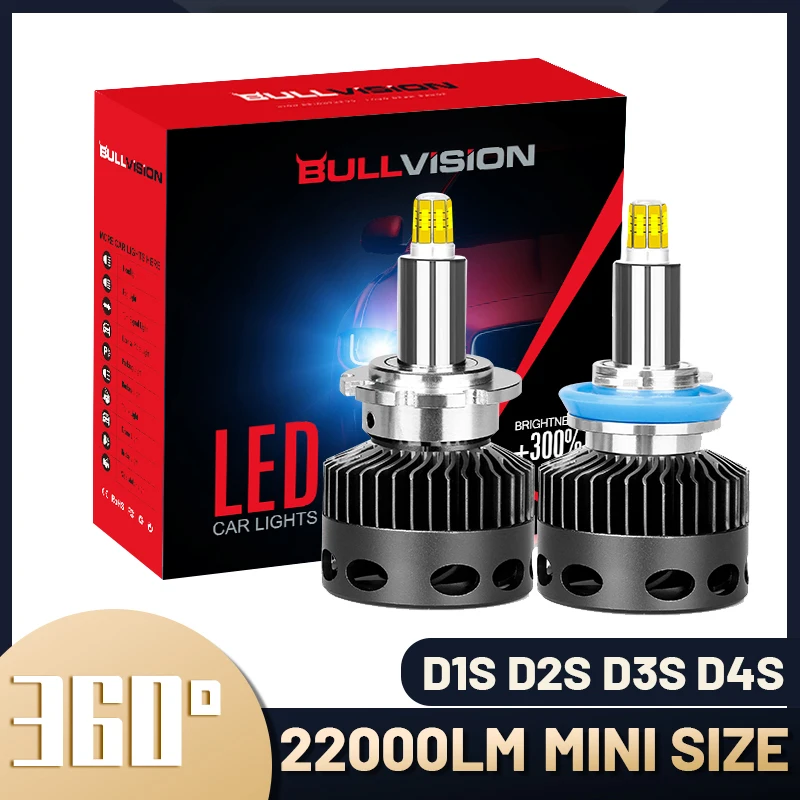 

D1S D2S LED Headlight D3S D4S D2H HID H1 H4 H7 Light Bulbs On Car 360 Degree For Auto HB3 HB4 9005 9006 H8 H9 H11 Lamp Universal