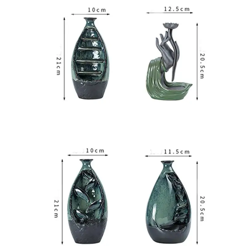 

Backflow Incense Burner Smoke Waterfall Incense Censer Wierook Waterval Incenso Censer Mountain River Handicraft Incense Holder