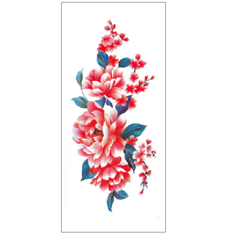 Модные татуировки водостойкие временные тату-наклейки разные цветы сексуальное