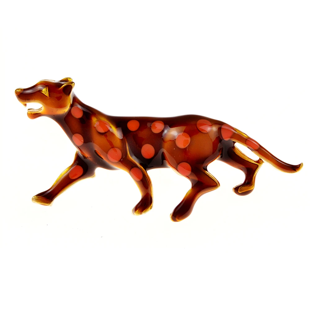 

Брошь эмалированная в форме леопарда CINDY XIANG, для женщин и мужчин сплав, мешочек для брошек