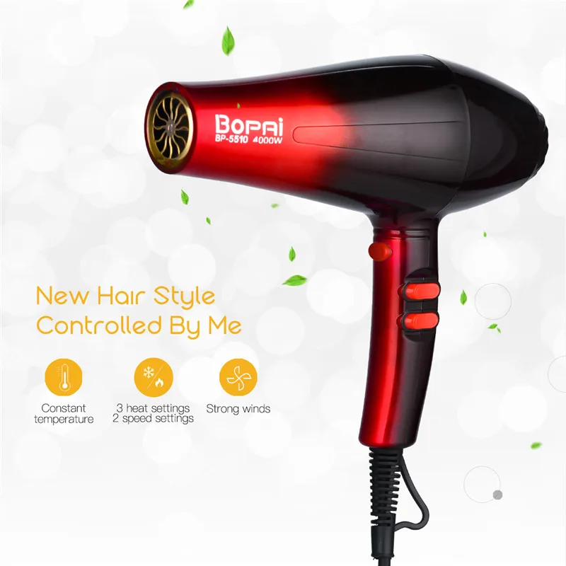 High Power 4000W Professional Hair Dryers For Hairdresser Barber Salon Negative Ion Ionic Blow Dryer Fast Styling Hair Blower