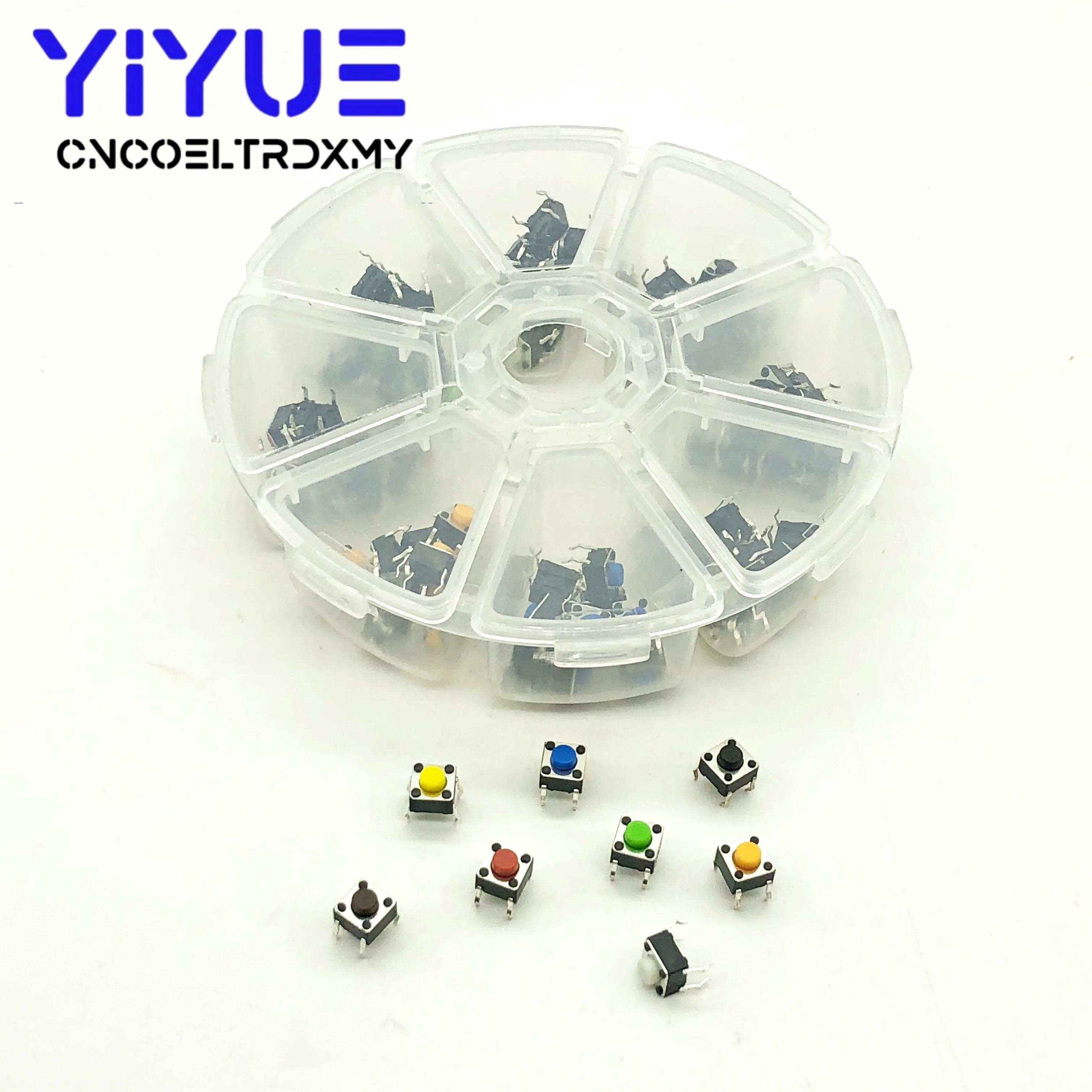 8 видов цветов 80 шт. 6*6*5 Такт переключатель Тактильный кнопочный комплект