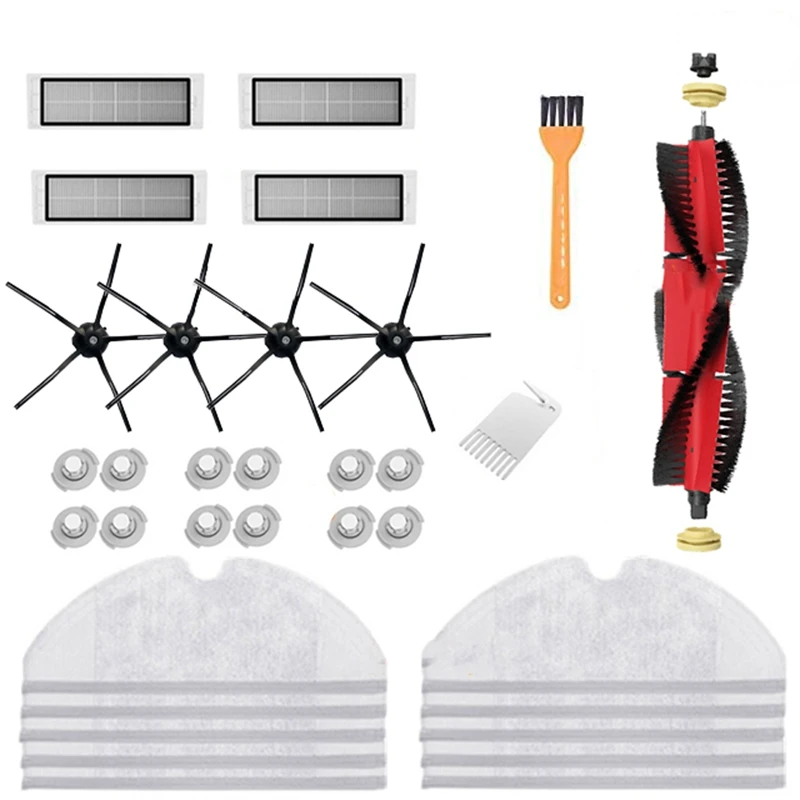 

33Pcs Washable HEPA Filter Main Brush Side Brush Parts for Xiaomi Roborock S5 Max S6 Vacuum Cleaner Accessories