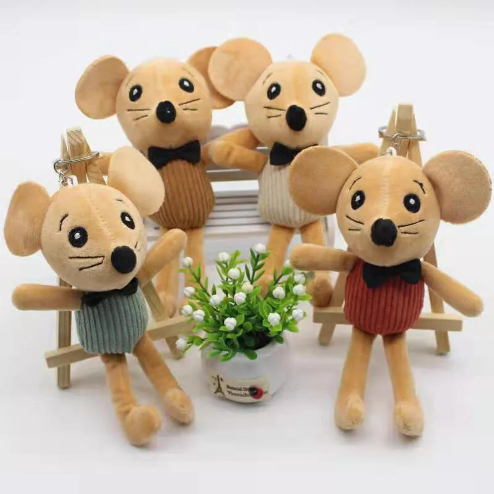 Сумка и Автомобильная подвеска брелок Вертикальная полосатая коричневая мышка