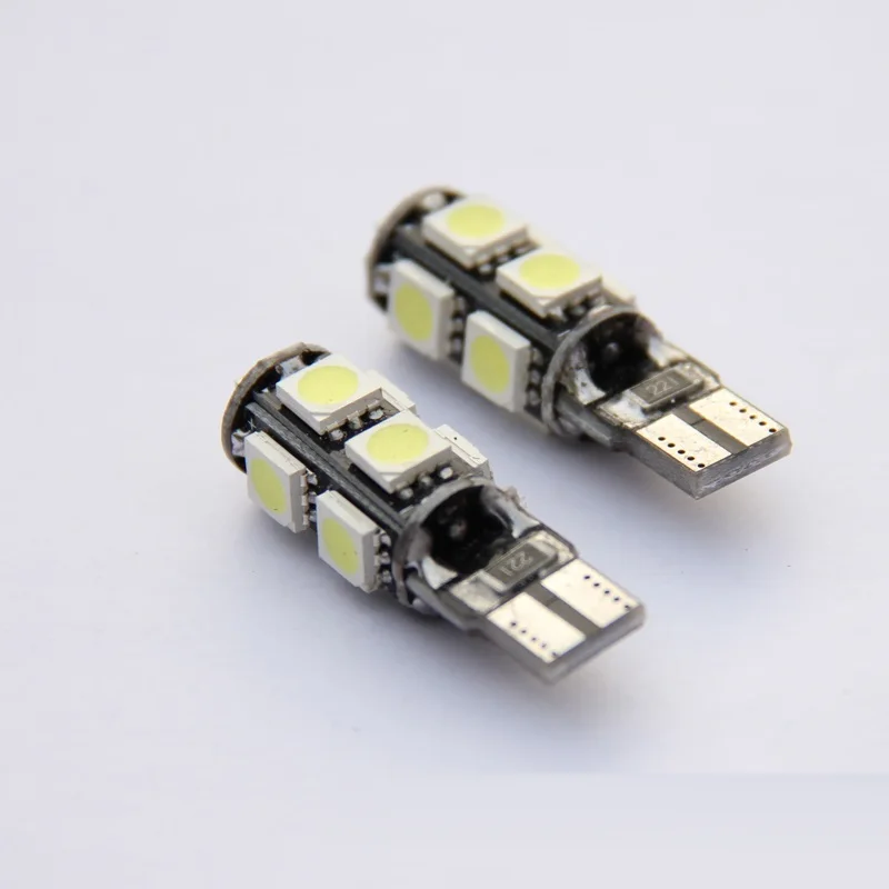 

2 шт., Автомобильные светодиодные лампы T10 9smd 5050 W5w 194 168 w5w 12 В