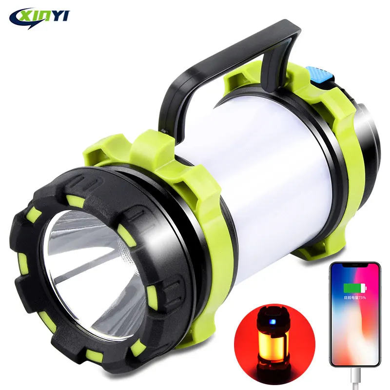 100 Вт лм ультра длинный USB перезаряжаемый светодиодный фонарь для кемпинга