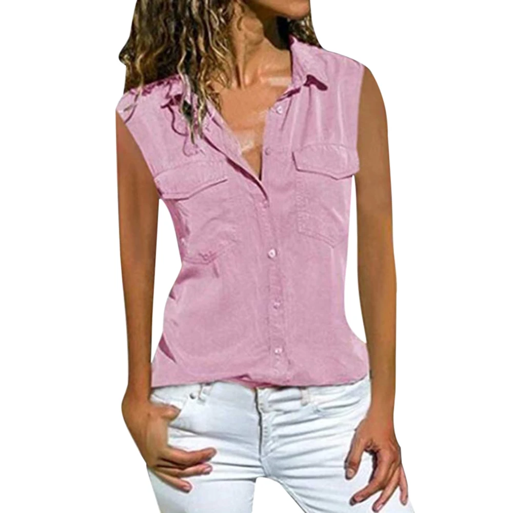 Женская шифоновая блузка на пуговицах однотонная свободная винтажная с