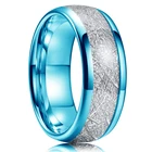 Трендовое мужское кольцо из карбида вольфрама 8 мм, винтажное серебряное кольцо с метеоритами Из Инкрустированного углеродного волокна, мужское Обручальное кольцо s, оптовая продажа