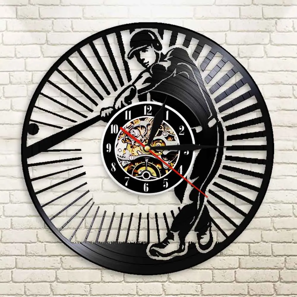 Настенные часы для игры в софтбол современный дизайн бейсбольные бесшумные