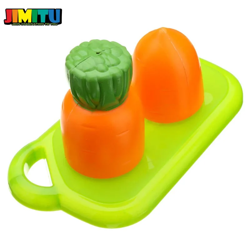 JIMITU пластиковые овощи Детские классические детские игрушки 6 шт. режущие забавные овощи кухонные игрушки Ролевые Развивающие игрушки для детей