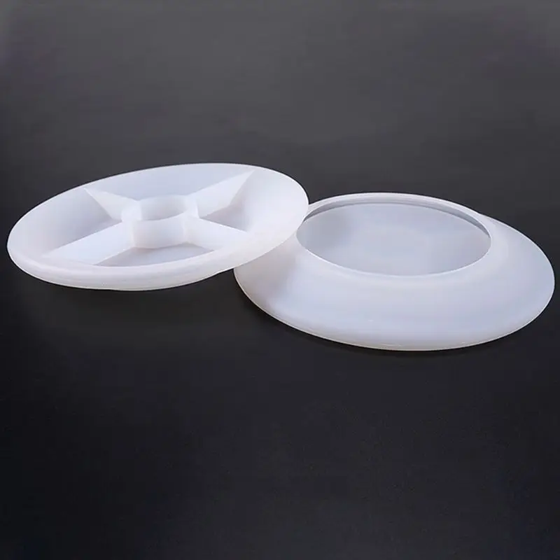 

Crystal Epoxy Mold DIY Handmade Round Flat Plate Brightening Mirror Plates Silicone Mould