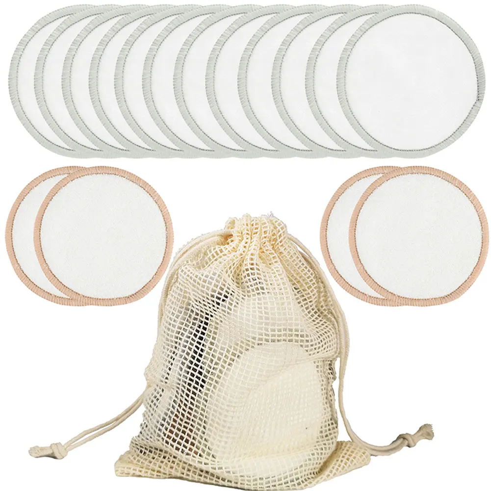 Многоразовые подушечки для снятия макияжа с сумкой хранения ватные очищения