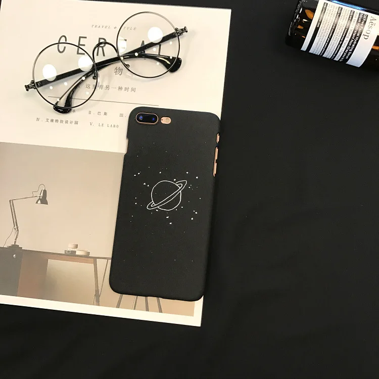 

Simple Black Starry Sky for IPhone 8p / 7 / 6S Case Apple 11pro / Max / XR Frosted Case