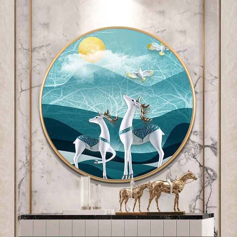 Картина из квадратных страз 5D с изображением рождественского оленя | Дом и сад