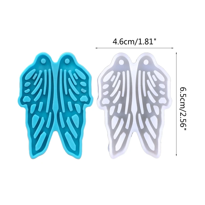 

H7EB Angel Wings Earrings Epoxy Resin Mold Eardrop Danglers Silicone Mould DIY Crafts Jewelry Pendants Casting Tool
