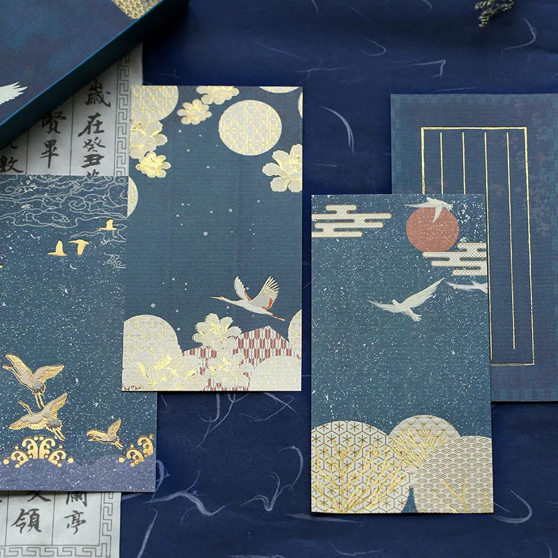 Ретро бумага для письма с бронзирующим краном 50 штук канцелярские