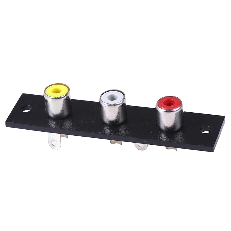 3Way RCA разъема настенная панель пластина Вход Phono шасси разъем аудио