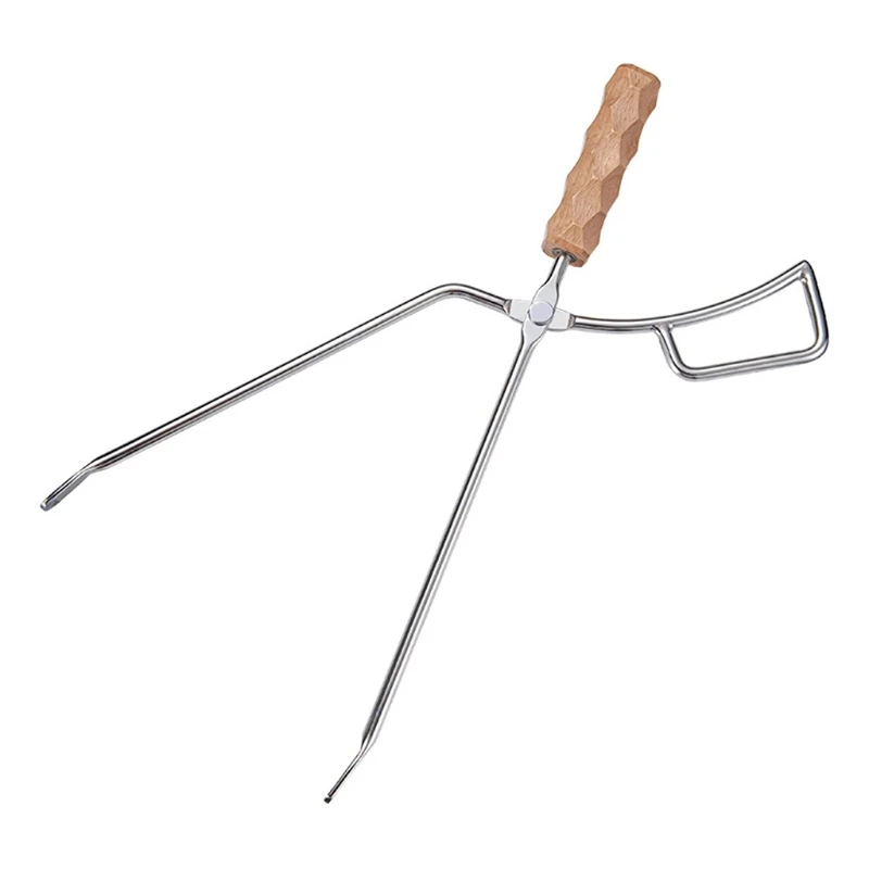 

Charcoal Fire Shears Bbq Tool Charcoal Tongs for Outdoor Camping Picnic 652D