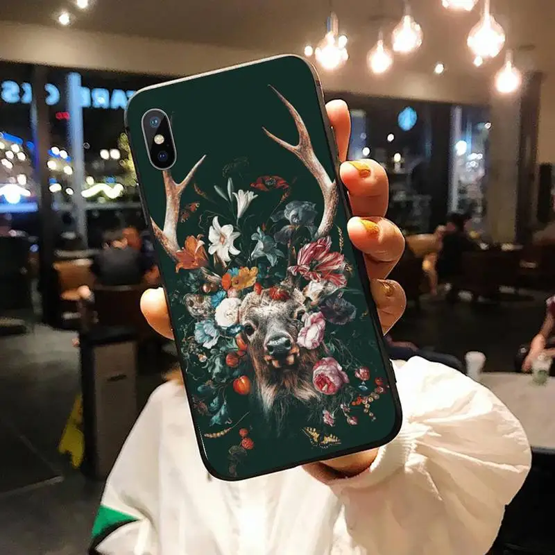 

Deer Cute Elk high quality Phone Case for iPhone 11 12 pro XS MAX 8 7 6 6S Plus X 5S SE 2020 XR