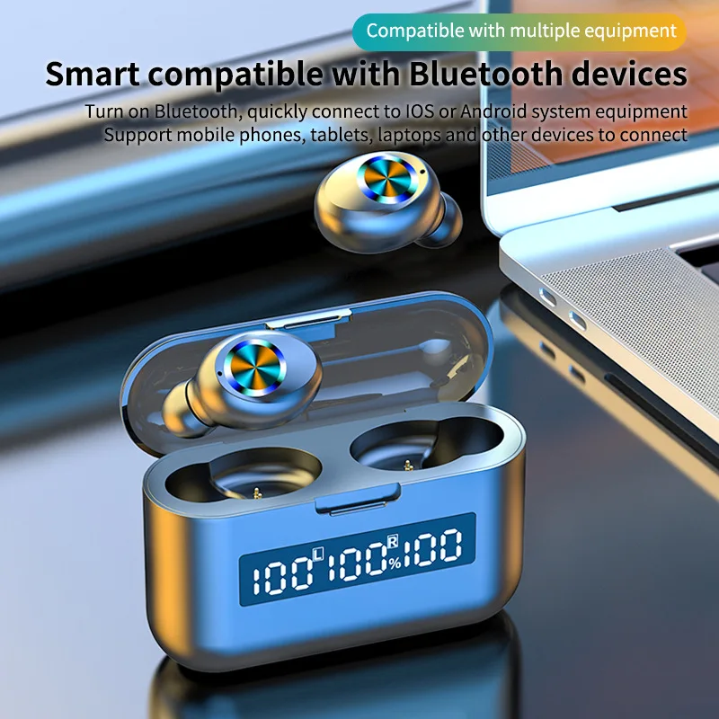 

F9-X35 Glare Aperture Waterproof TWS Digital Display Bluetooth Wireless Headset Power Display Touch 5.0 Digital Display With Pow