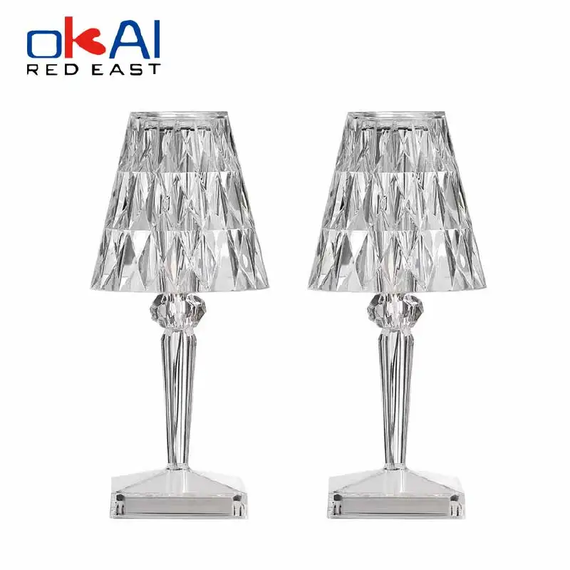 

Acrylic Kartell table lamp rechargeable LED night light touch switch USB room hotel restaurant bar decoration lamp cloud