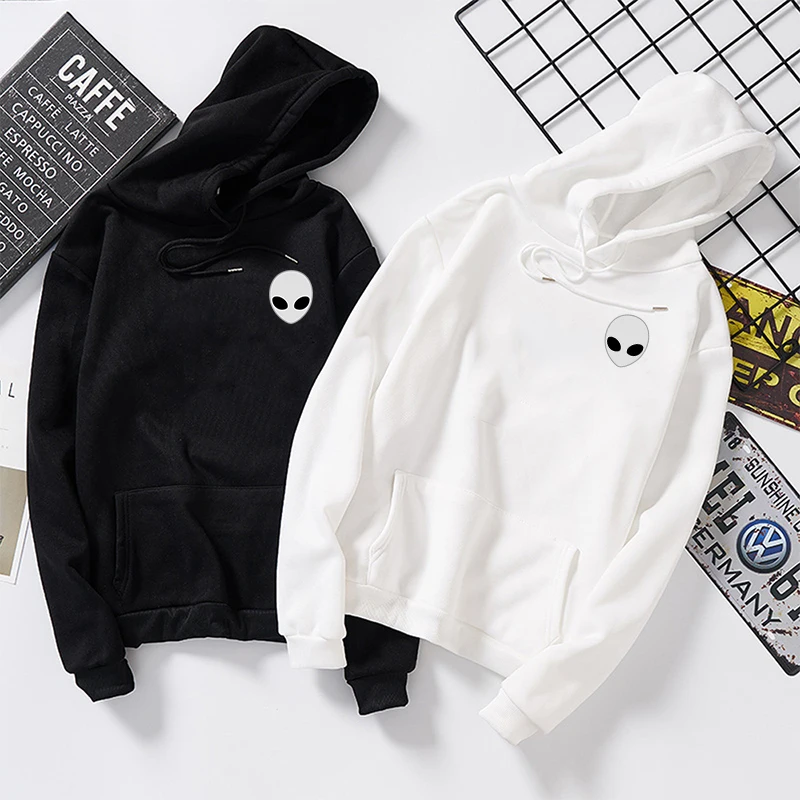 

Winter Alien Print unisex Hoodies Women Men Loose Long Sleeve Plus Size Hooded Sweatshirts Cute Harajuku Autumn Pullover Moletom